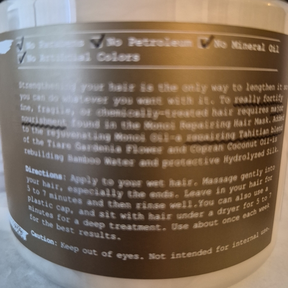 Carol's Daughter Monoi Repairing Hair Mask - Super Size 16 ounces - Picture 2 of 3